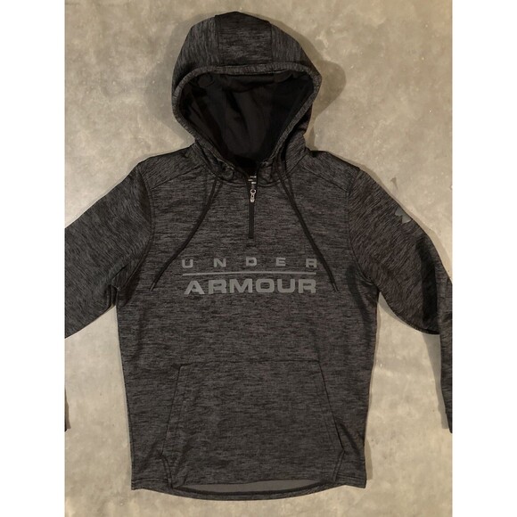 Under Armour Activewear Sweatshirt Hoodie Cold Gear Dark Gray Black Womens Small - Picture 2 of 4
